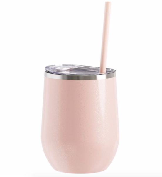 Double Wall Tumbler Straw, Glitter Drink Cup Straw