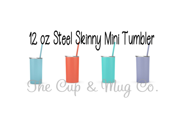 12 oz stainless steel cups Steel Skinny Mini Tumbler - Kids Stainless Tumbler
