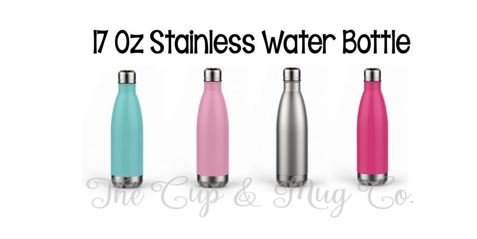 17 Oz Stainless Steel Water Bottle, Double Wall Vacuum Insulated