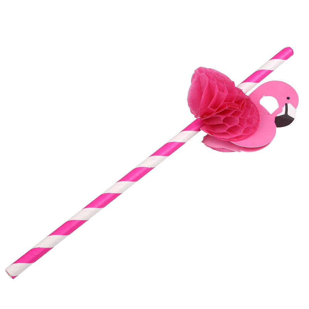 Fun Express Flamingo Silly Straws - Party Supplies - 12 Pieces