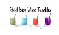 12 Oz Steel Wine Tumblers