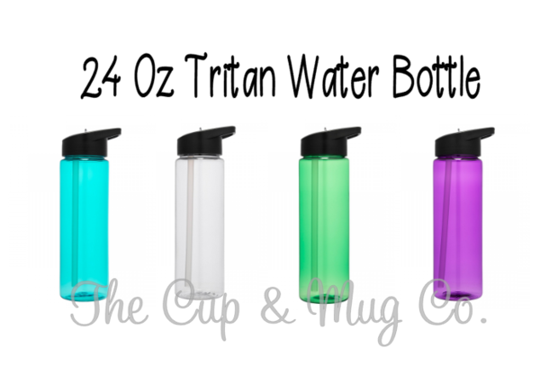   Basics Tritan Water Bottle with Action Lid, 24