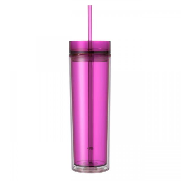  Skinny Tumblers with Lids and Straws Bulk.Matte Light Pink Slim  Tumbler Cups with Straws.16 oz Plastic Pastel Double Walled Acrylic Skinny  Tumblers for Smoothie Ice Coffee.Customizable DIY Gift. : Everything Else