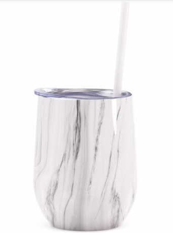 Stainless Steel Stemless Wine Tumbler with Lid - 12 oz – The Unlimited  Stitch